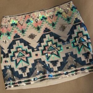 Women’s Aztek Sequin Mini Skirt